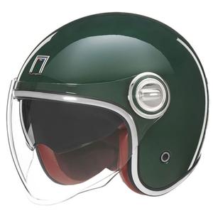 Отворена мотоциклетна каска NOX PREMIUM Heritage green - II. качество