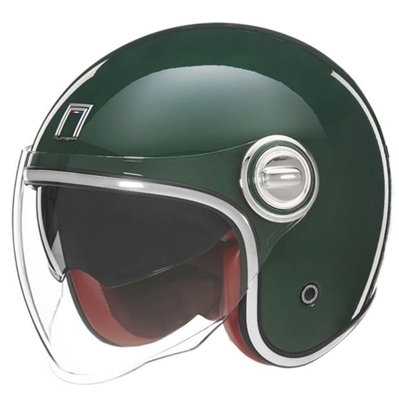 Отворена мотоциклетна каска NOX PREMIUM Heritage green - II. качество