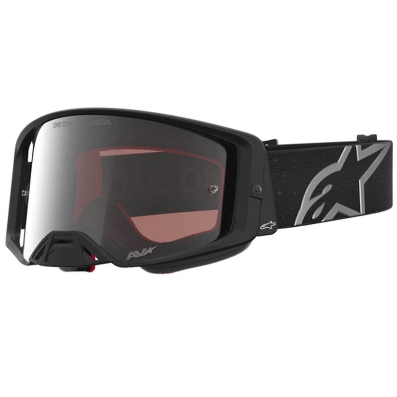 Мотокрос очила Alpinestars Supertech Vesta, матово черно-сребристо
