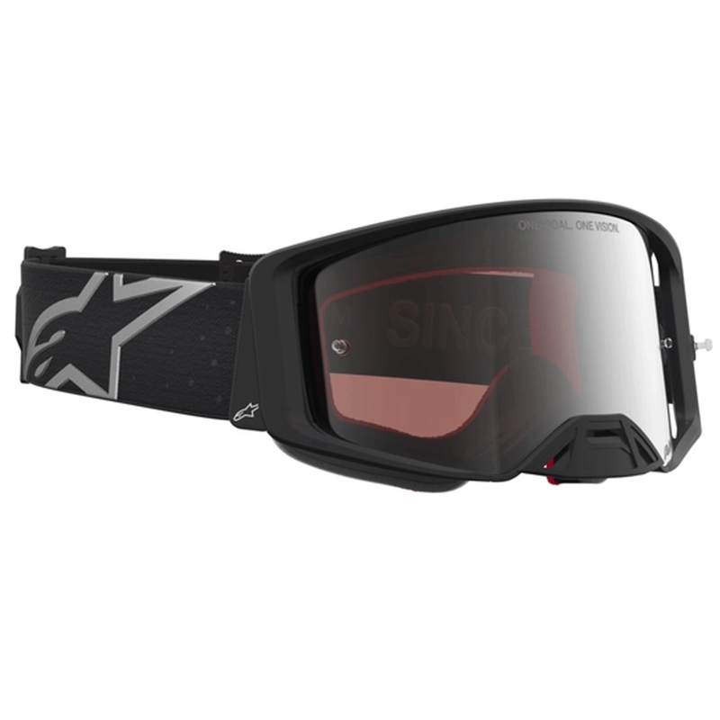 Мотокрос очила Alpinestars Supertech Vesta, матово черно-сребристо