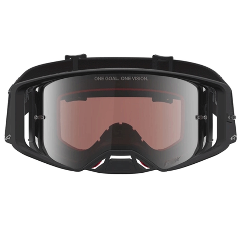 Мотокрос очила Alpinestars Supertech Vesta, матово черно-сребристо