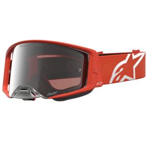 Очила за мотокрос Alpinestars Supertech Vesta в оранжево-сребрист цвят