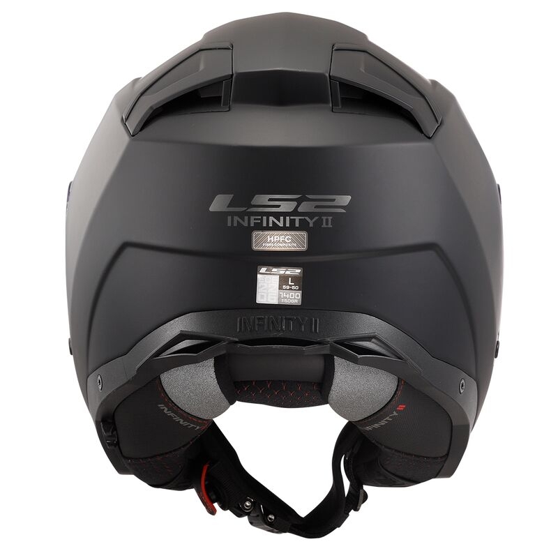 Отворена мотоциклетна каска LS2 OF603 Infinity II Solid Black Matte - II. качество