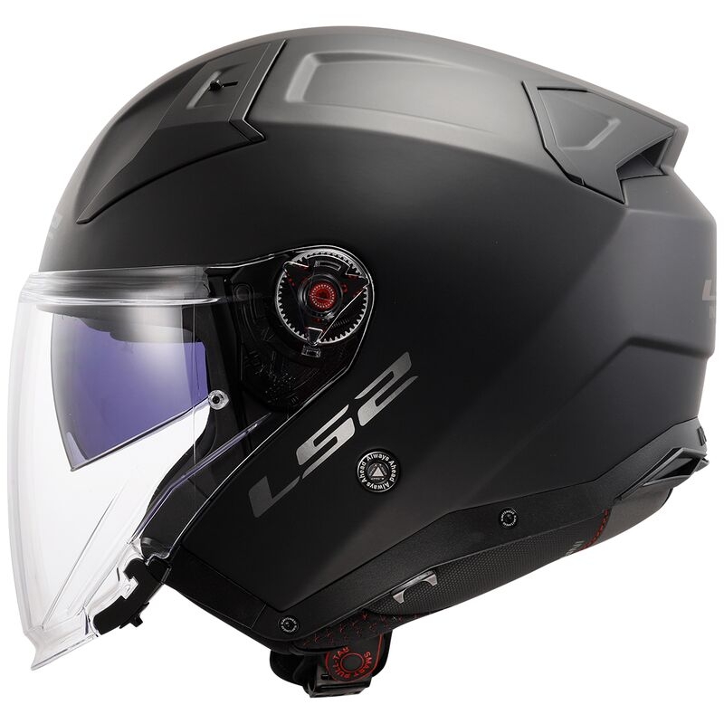 Отворена мотоциклетна каска LS2 OF603 Infinity II Solid Black Matte - II. качество