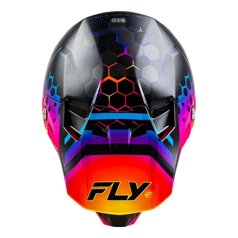 Каска за мотокрос FLY Racing Formula CC Tektonic черно-жълто-розова - II. качество