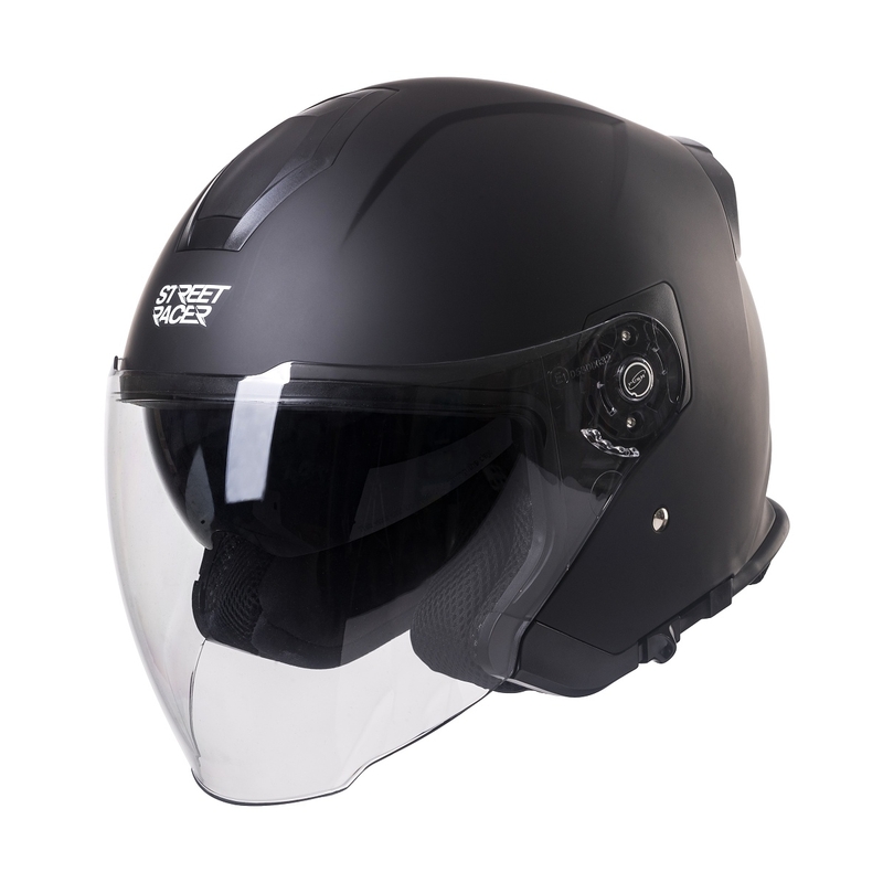 Отворена мотоциклетна каска Street Racer SR 01 MotoZem Performance black разпродажба