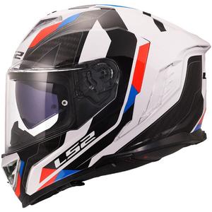 Мотоциклетна каска с пълно лице LS2 FF818 Storm III Sports, лъскава, бяло-синьо-червена - II. качество