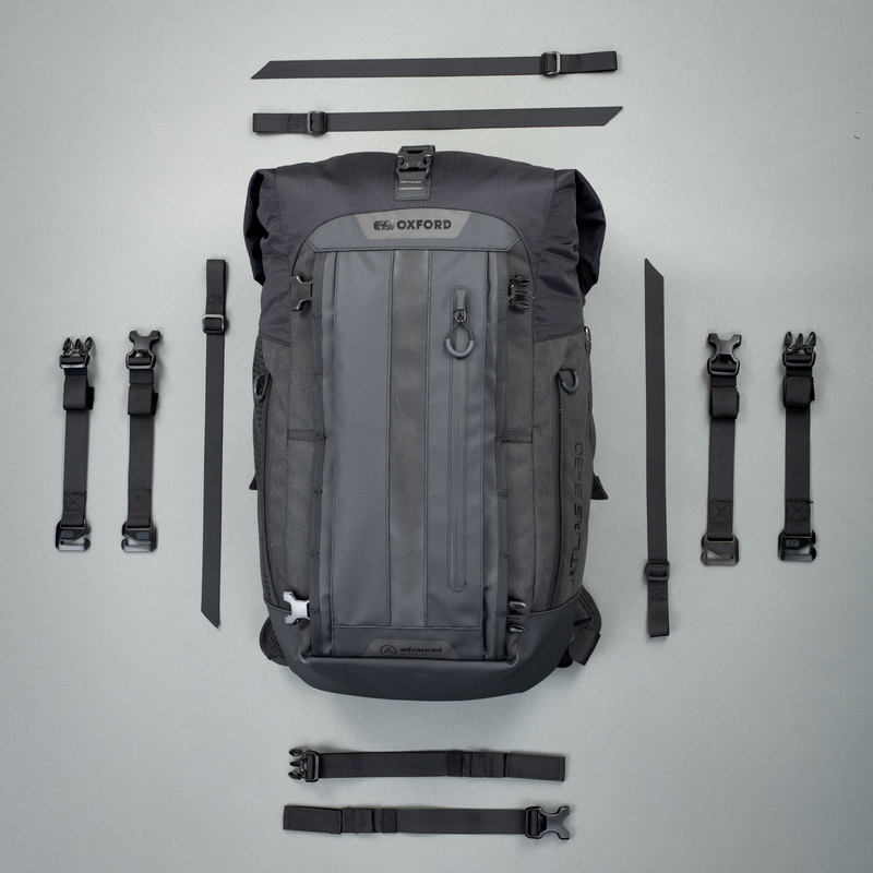 Чанта за мотоциклет Oxford Atlas B-20 Advanced Backpack 20 л сива - II. качество