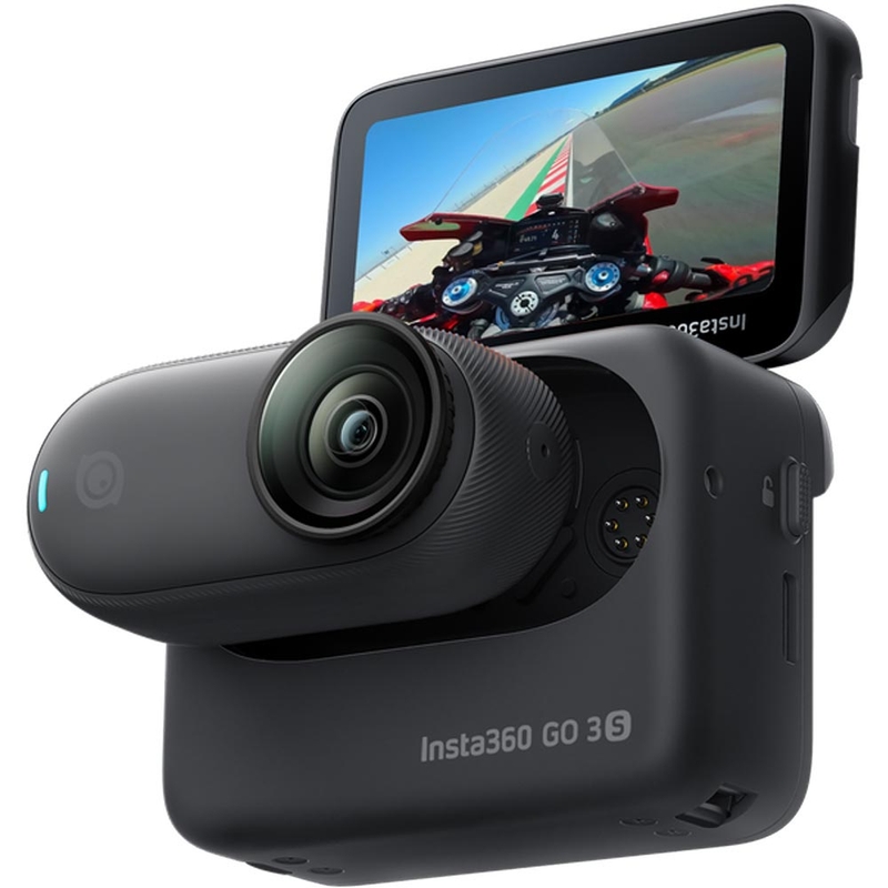 Insta360 GO 3S Комплект за мотоциклетна екшън камера за вграждане в каска, черна