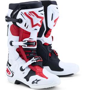 Мотокрос ботуши Alpinestars TECH 10 бяло-черно-червено