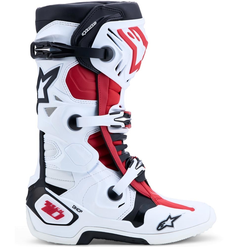Мотокрос ботуши Alpinestars TECH 10 бяло-черно-червено