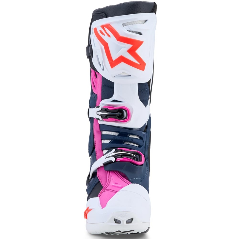Мотокрос ботуши Alpinestars TECH 10 Supervented, тъмносиньо-бяло-черно-лилаво