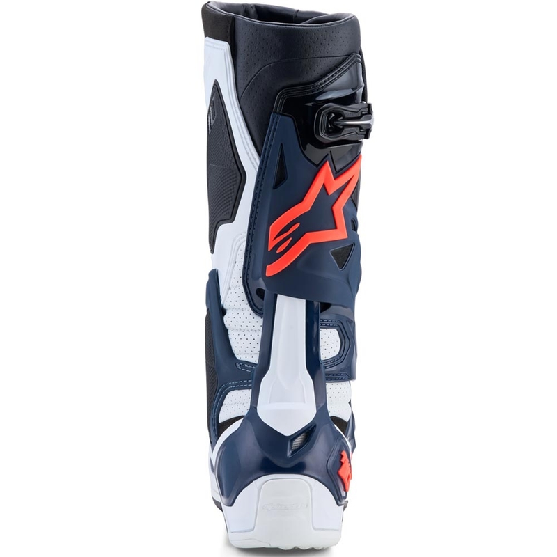 Мотокрос ботуши Alpinestars TECH 10 Supervented, тъмносиньо-бяло-черно-лилаво