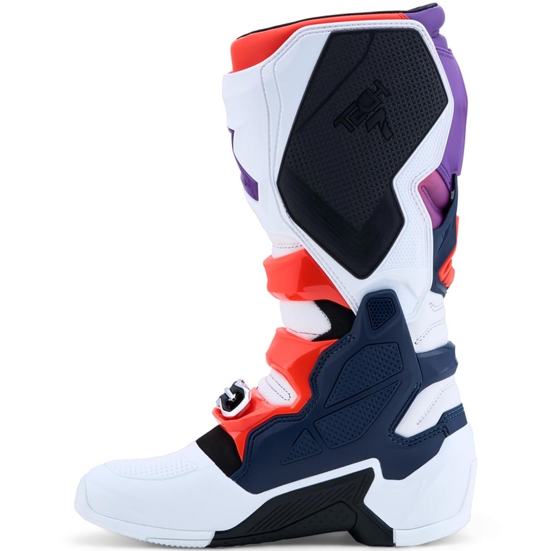 Мотокрос ботуши Alpinestars TECH 7, лилаво-бяло-тъмносиньо-флуоресцентно червено
