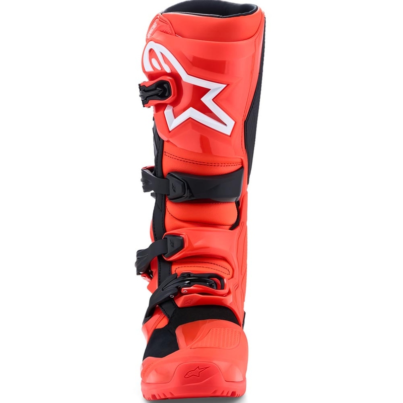 Мотоциклетни ботуши Alpinestars TECH 7 Enduro, флуоресцентно червено-черно