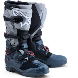 Мотоциклетни ботуши Alpinestars TECH 7 Enduro Drystar, тъмносиви-светлосиви-червени