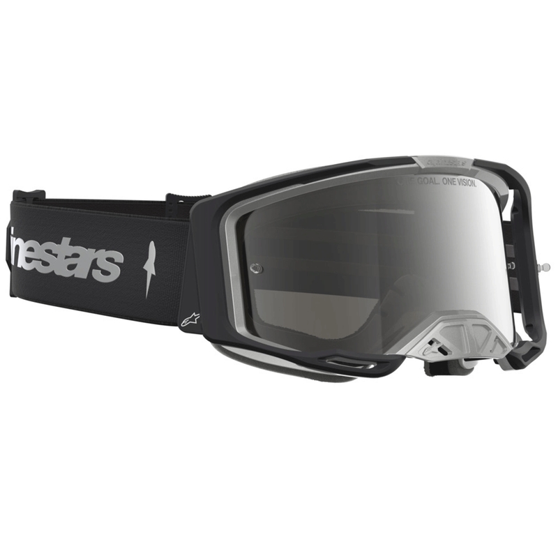 Мотокрос очила Alpinestars Vision 8 Amber, черно-сребристи