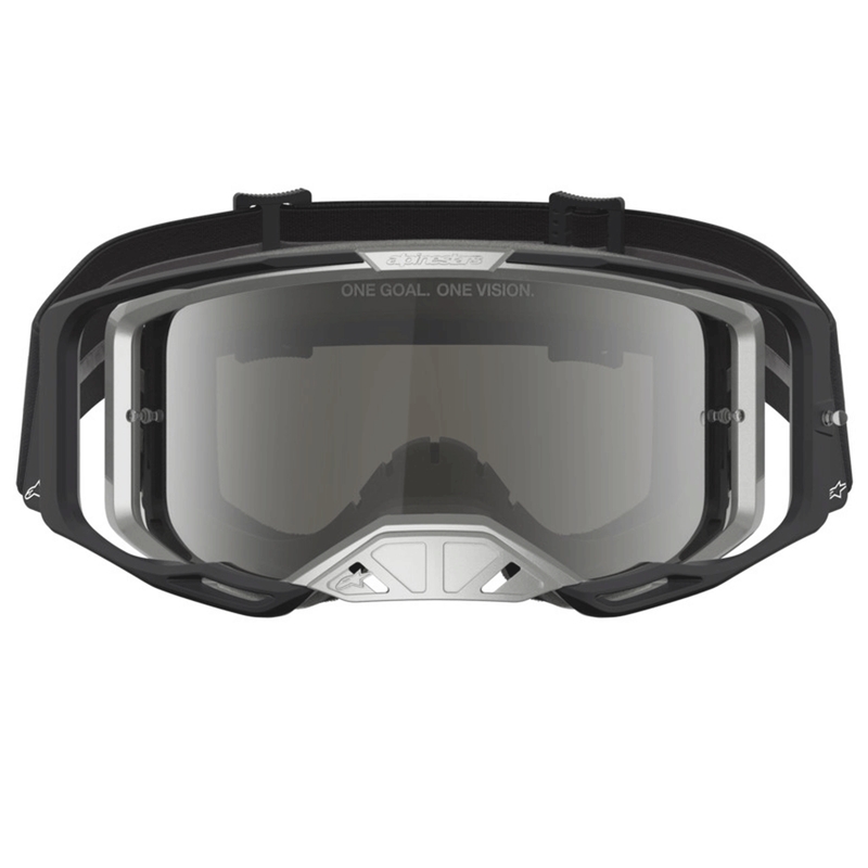 Мотокрос очила Alpinestars Vision 8 Amber, черно-сребристи
