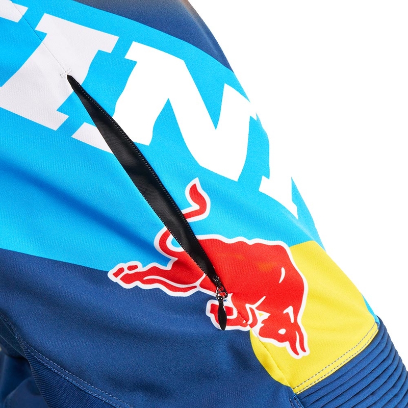 Мотокрос панталони KINI Red Bull 1.0 Rallye синьо-оранжеви