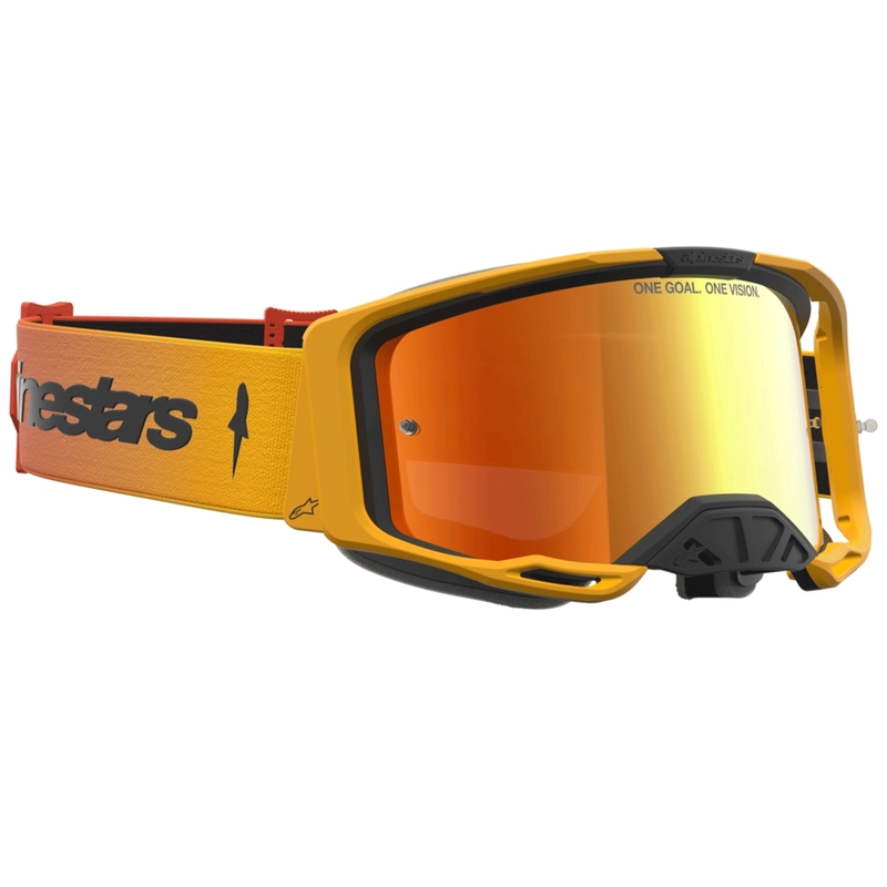Мотокрос очила Alpinestars Vision 8 Amber, жълто-червено-черни