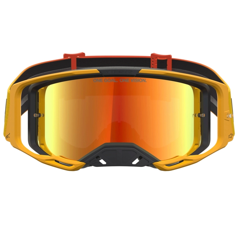 Мотокрос очила Alpinestars Vision 8 Amber, жълто-червено-черни