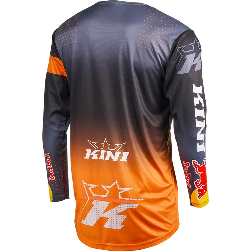 Мотокрос фланелка KINI Red Bull 2.0 MXC сиво-оранжева