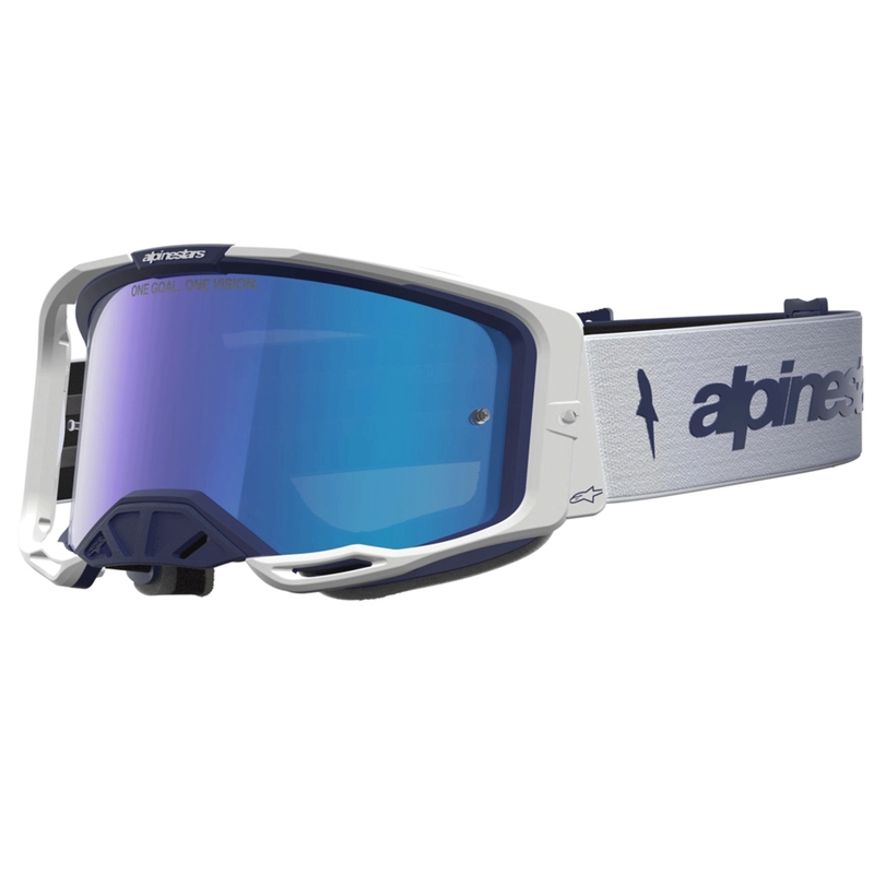 Мотокрос очила Alpinestars Vision 8 Amber синьо-бели