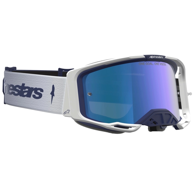 Мотокрос очила Alpinestars Vision 8 Amber синьо-бели