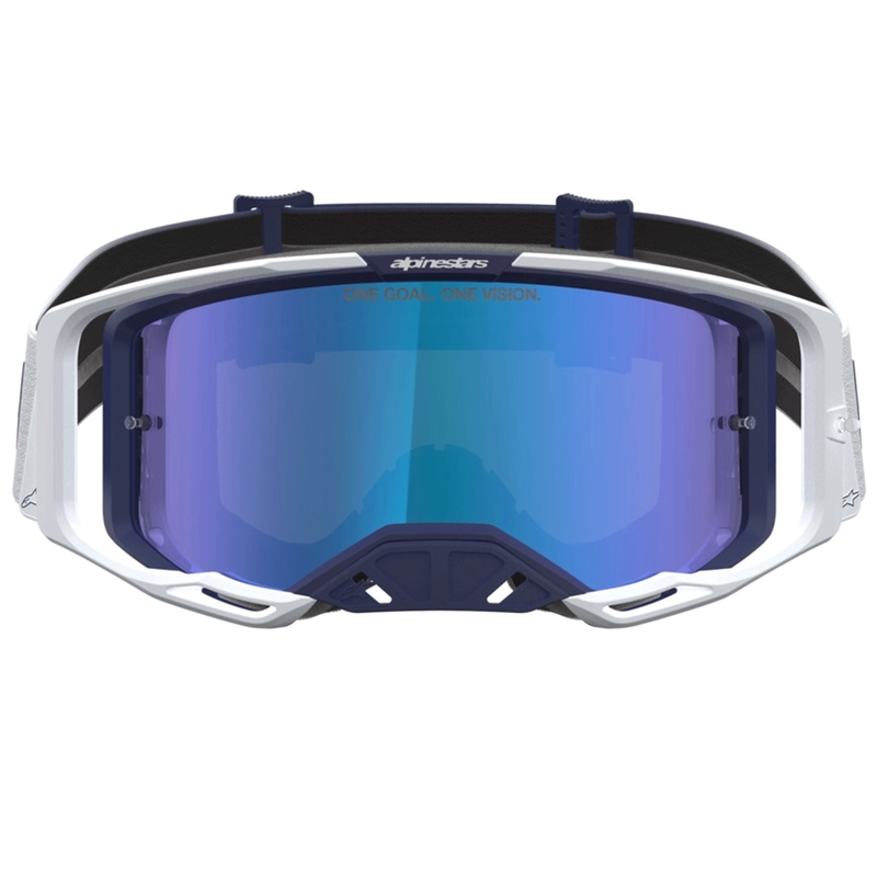 Мотокрос очила Alpinestars Vision 8 Amber синьо-бели