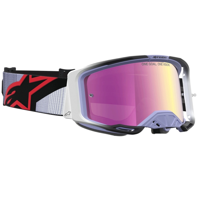 Мотокрос очила Alpinestars Vision 8 Maven, лавандулово-черни