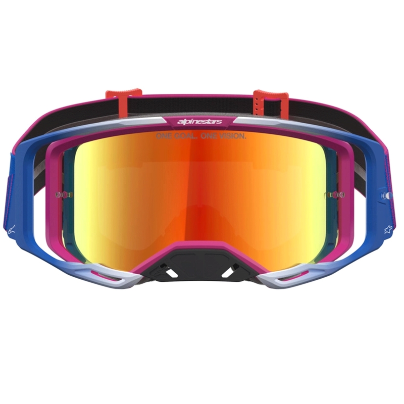 Мотокрос очила Alpinestars Vision 8 Maven, червено-черни