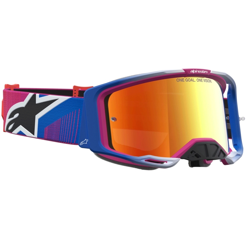 Мотокрос очила Alpinestars Vision 8 Maven, червено-черни