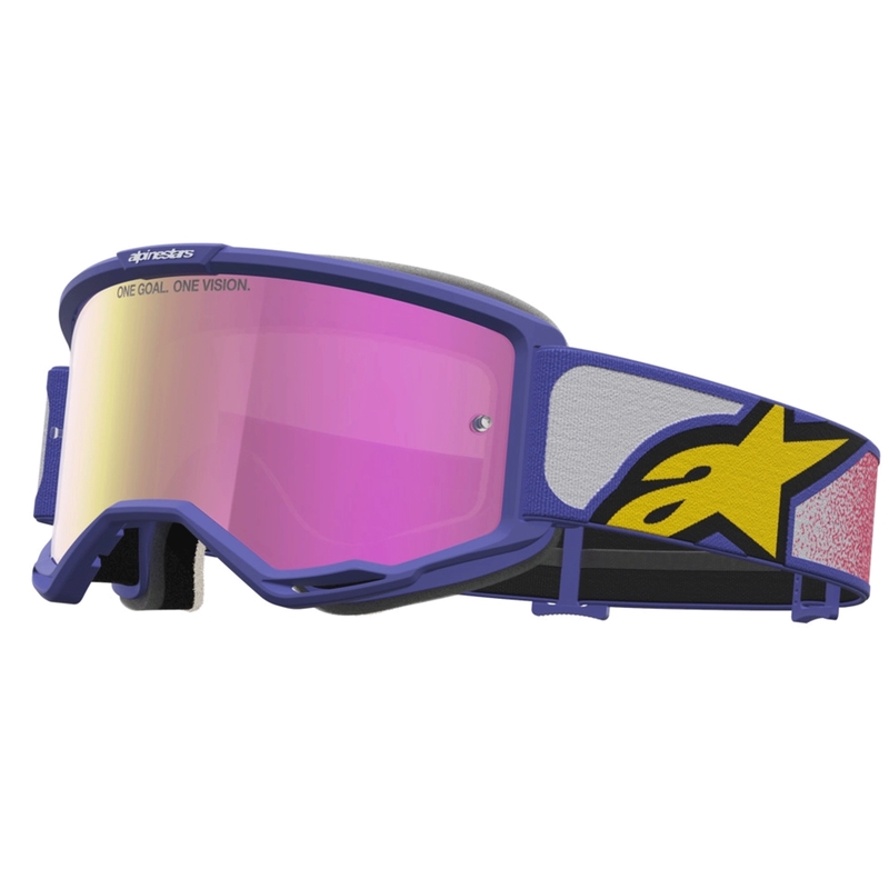 Мотокрос очила Alpinestars Vision 5 Drag червено-лилави