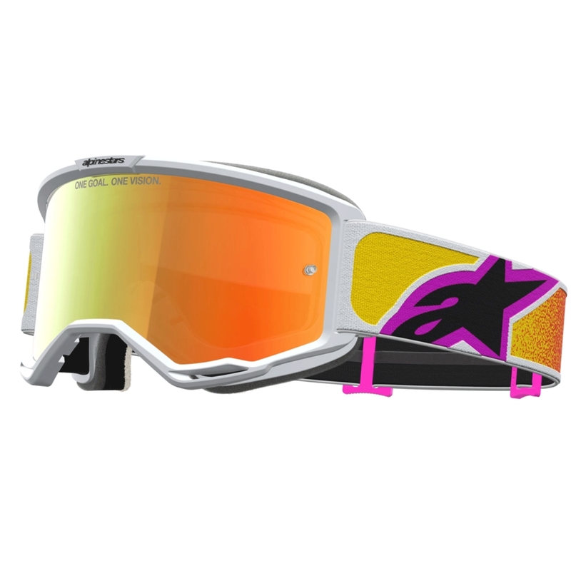 Мотокрос очила Alpinestars Vision 5 Drag оранжево-червени