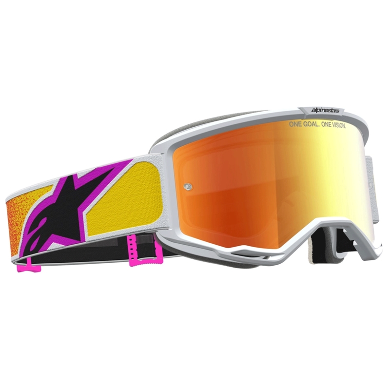 Мотокрос очила Alpinestars Vision 5 Drag оранжево-червени