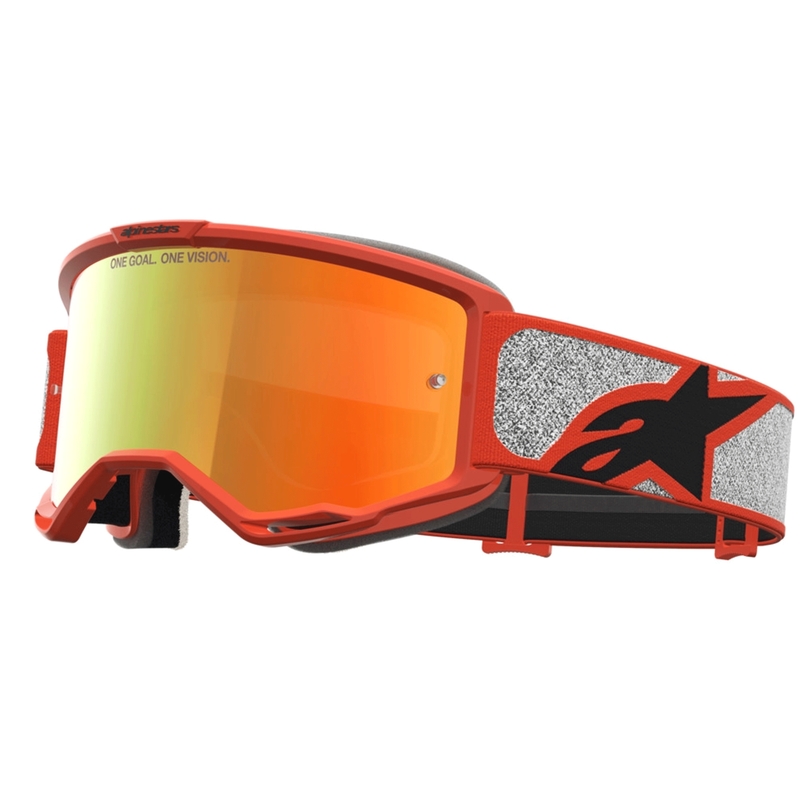 Мотокрос очила Alpinestars Vision 5 Rora в сребристо-оранжев цвят