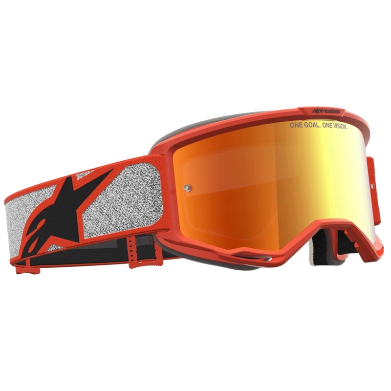 Мотокрос очила Alpinestars Vision 5 Rora в сребристо-оранжев цвят