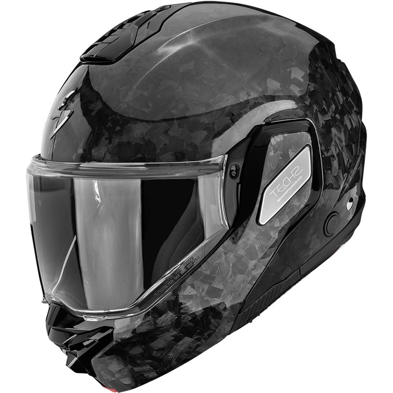 Мото каска Scorpion EXO-TECH II Onyx Carbon, сгъваема, черна