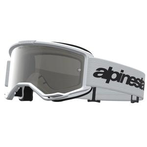Мотокрос очила Alpinestars Vision 3 Wordmark, бяло-черни
