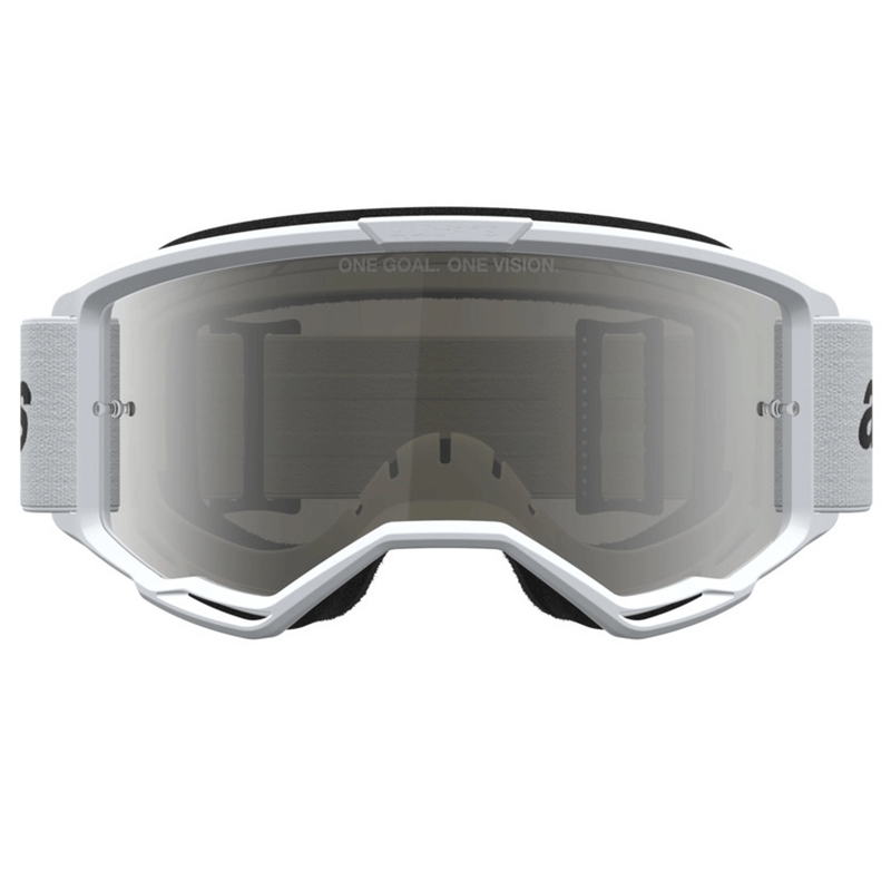 Мотокрос очила Alpinestars Vision 3 Wordmark, бяло-черни