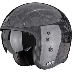 Мотоциклетна каска Scorpion Belfast II Carbon Onyx с отворено лице, черна