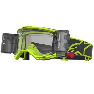 Мотокрос очила Alpinestars Vision 5 Rora Roll-Off, флуоресцентно жълто-черно