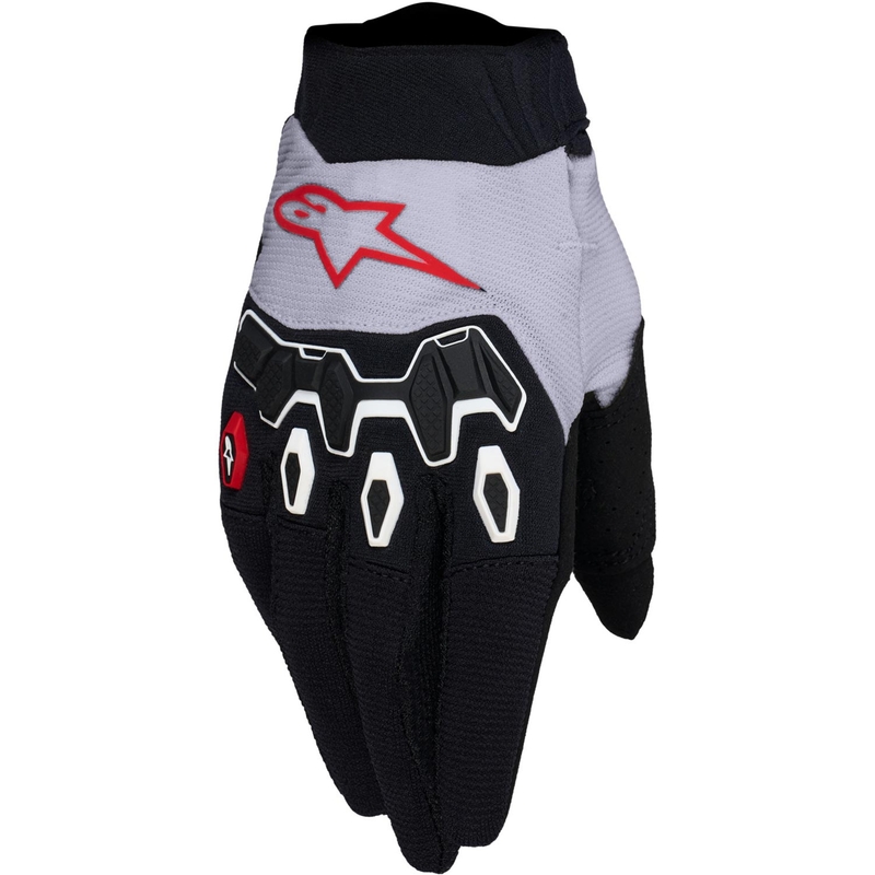 Ръкавици за мотокрос Alpinestars Full Bore V2, светло лилаво-черно-червено