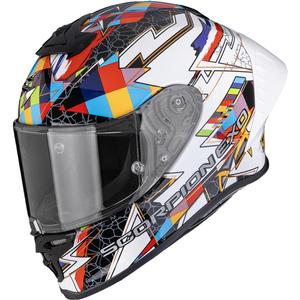 Scorpion EXO-R1 EVO II Air Pouls каска за мотоциклет с пълно лице, бяло-многоцветна
