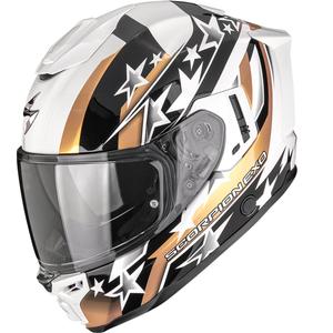 Scorpion EXO-1500 Air Etoile мотоциклетна каска с пълно лице, бяло-черно-златна