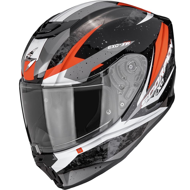 Детска мотоциклетна каска Scorpion EXO-JNR Air Tako, черно-червена
