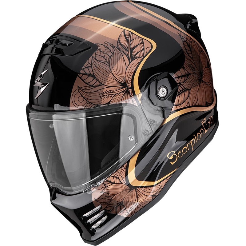 Scorpion Covert FX Ameria каска за мотоциклет с пълно лице, черно-златна