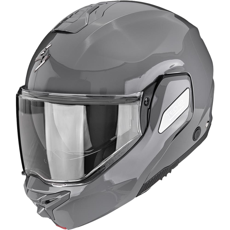 Scorpion EXO-TECH II Solid, сгъваема мотоциклетна каска, циментово сива