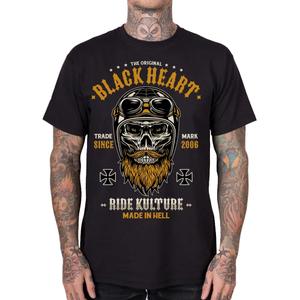 Тениска Black Heart Whiskery черна