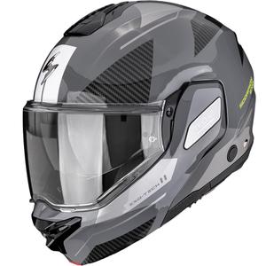Scorpion EXO-TECH II Void Мото каска с капаче, сребристо-флуоресцентно жълта